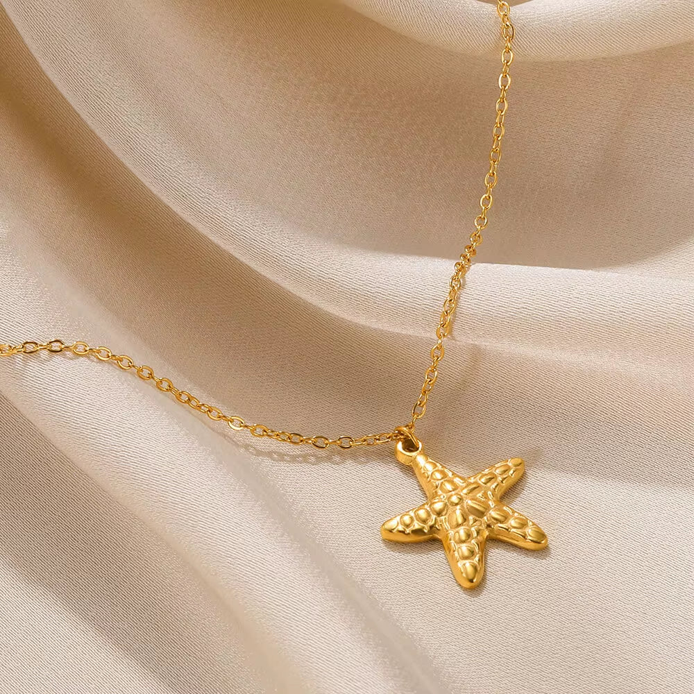 Tiny Geometry Collar Para Mujer Stainless Steel Jewelry Gold Color Classic Star Necklaces for Women Men Y2K Fashion Love Choker