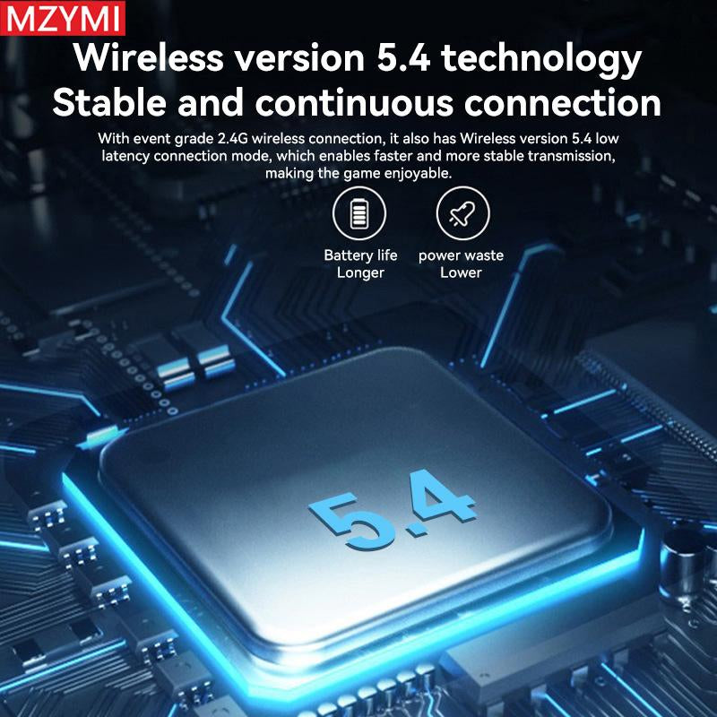 MZYMI B500Ghz Wireless Is a Professional Design for E-Sports Gaming Headset with Multiple Functions, Featuring Both Wired and Wireless TWS Connectivity for Gaming and Noise Reduction.Stereo Audio, PS5, PS4, Switch – Gaming Headset with Support for 2.2