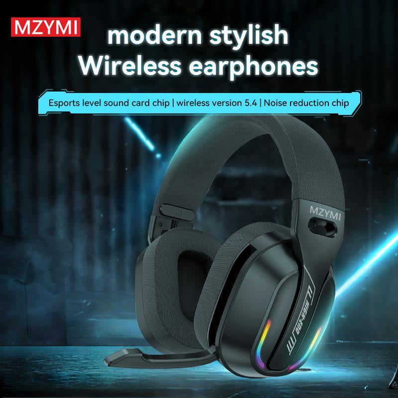 MZYMI B500Ghz Wireless Is a Professional Design for E-Sports Gaming Headset with Multiple Functions, Featuring Both Wired and Wireless TWS Connectivity for Gaming and Noise Reduction.Stereo Audio, PS5, PS4, Switch – Gaming Headset with Support for 2.2