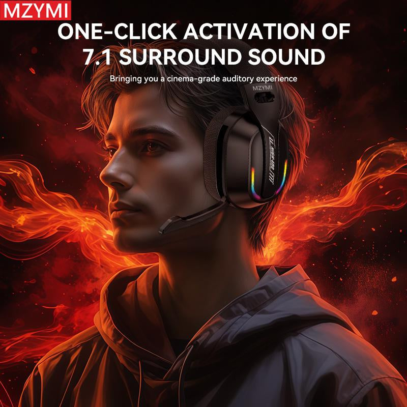 MZYMI B500Ghz Wireless Is a Professional Design for E-Sports Gaming Headset with Multiple Functions, Featuring Both Wired and Wireless TWS Connectivity for Gaming and Noise Reduction.Stereo Audio, PS5, PS4, Switch – Gaming Headset with Support for 2.2