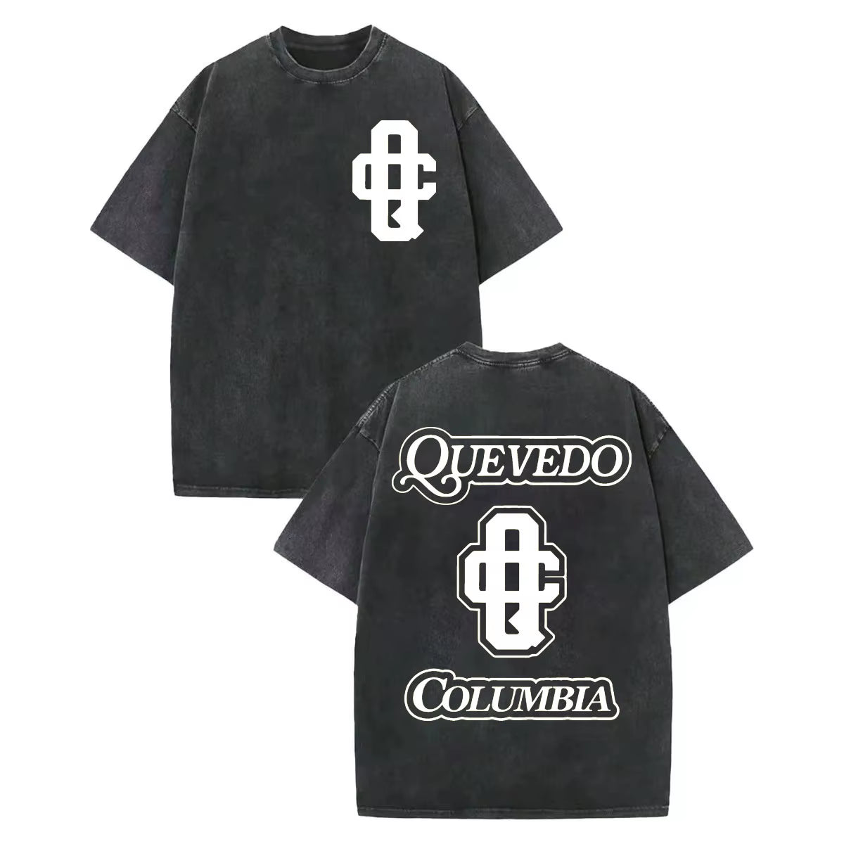 Vintage Washed Rapper Quevedo Album Merch T Shirt Fashion Hip Hop Short Sleeve T-Shirts Men Women Casual Loose Cotton T-Shirt
