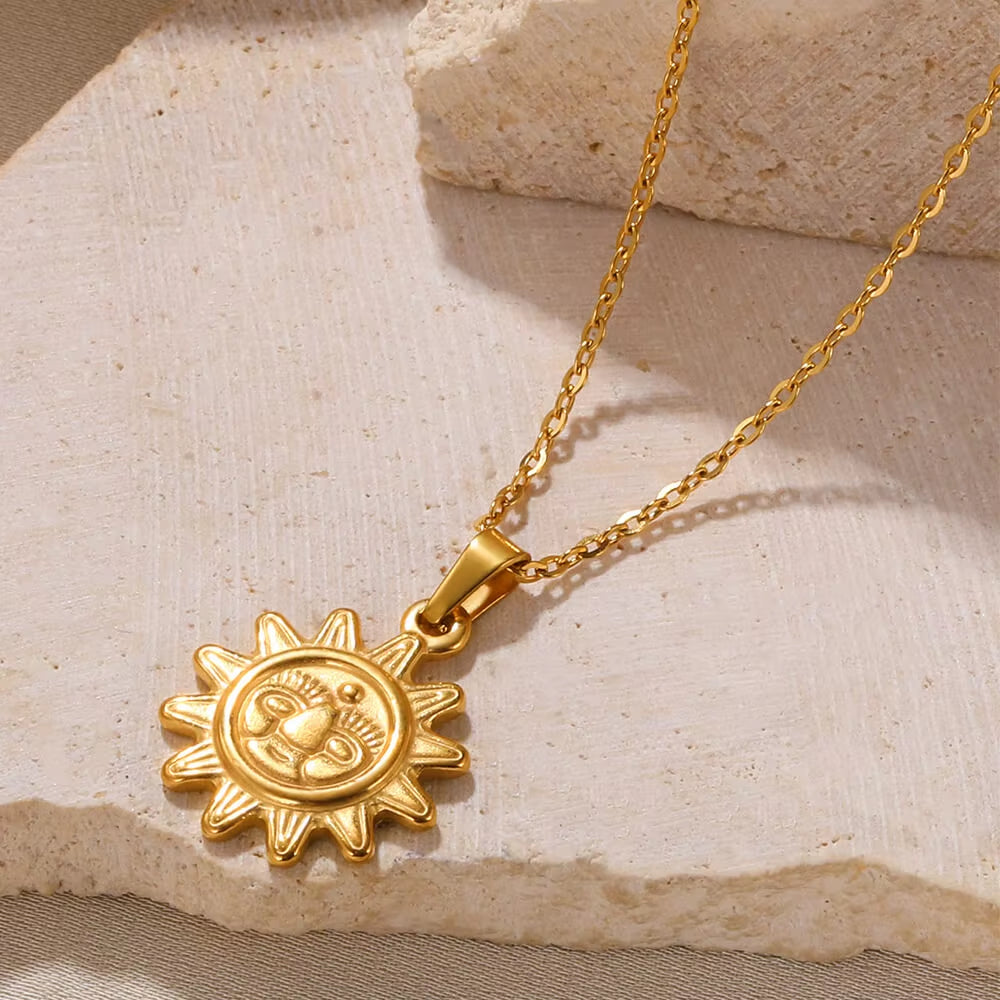 Tiny Geometry Collar Para Mujer Stainless Steel Jewelry Gold Color Classic Star Necklaces for Women Men Y2K Fashion Love Choker