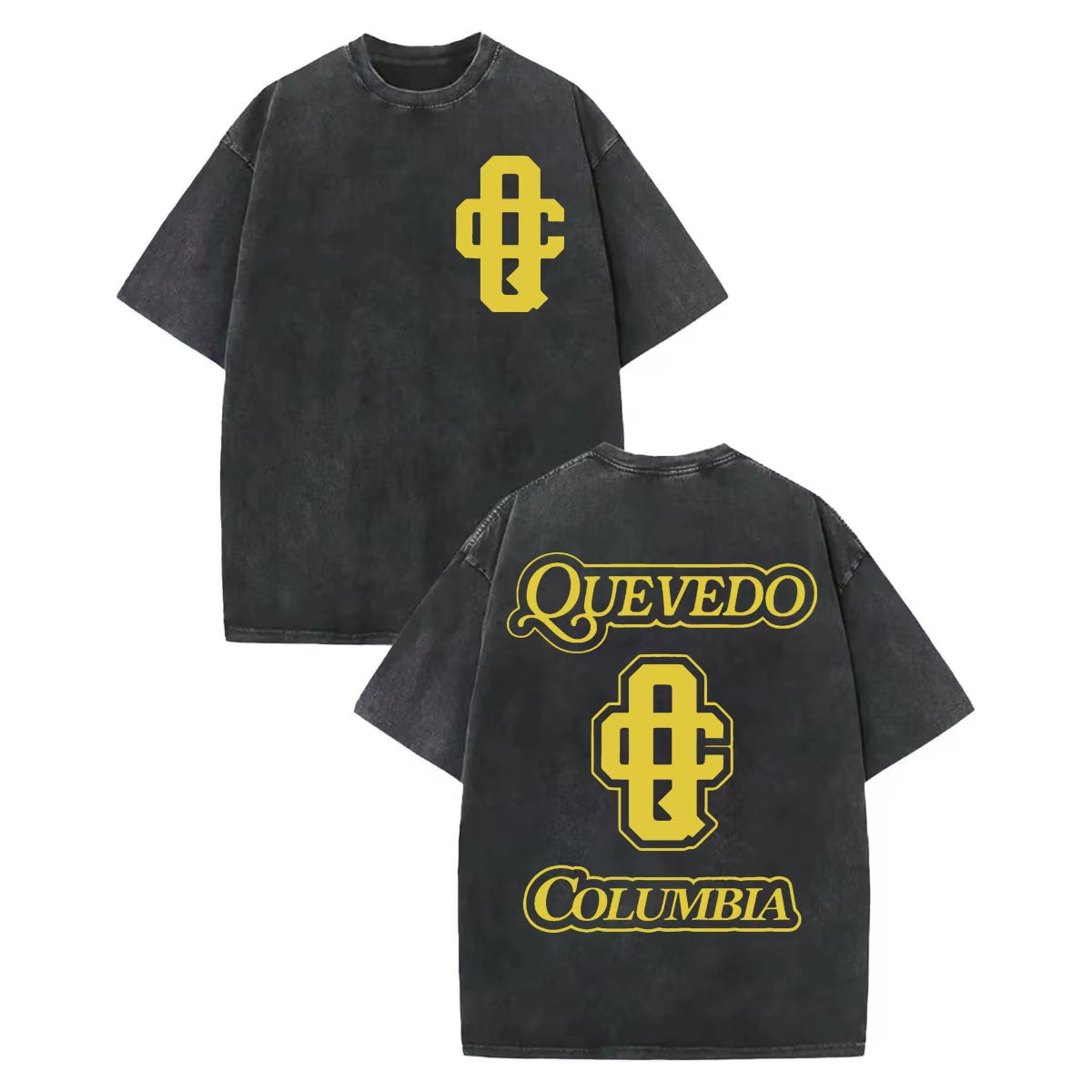 Vintage Washed Rapper Quevedo Album Merch T Shirt Fashion Hip Hop Short Sleeve T-Shirts Men Women Casual Loose Cotton T-Shirt