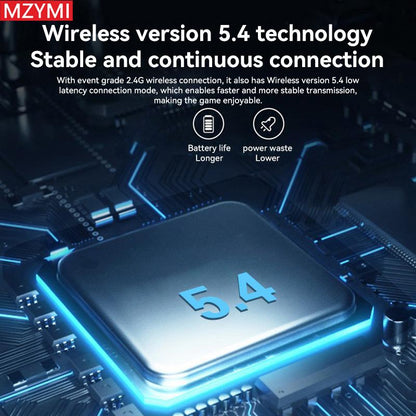 MZYMI B500Ghz Wireless Is a Professional Design for E-Sports Gaming Headset with Multiple Functions, Featuring Both Wired and Wireless TWS Connectivity for Gaming and Noise Reduction.Stereo Audio, PS5, PS4, Switch – Gaming Headset with Support for 2.2