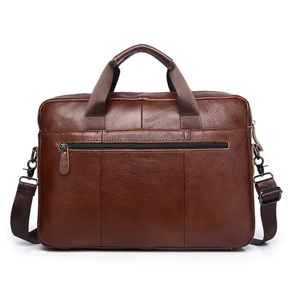 2025 Genuine Leather Briefcases Hard for Men Handbags Laptop Briefcase Bags 15.6 Inch Office Bussiness Computer Bag