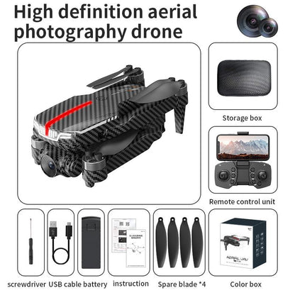 Aerial Drone 2025 C13S Pro GPS 4K UHD EIS Camera 5G Wifi FPV Brushless Motors Optical Flow Obstacle Avoidance Auto Return 360° Stunt Roll Easy Play Two Batteries