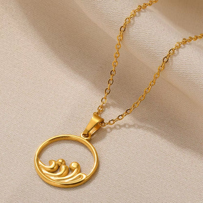 Tiny Geometry Collar Para Mujer Stainless Steel Jewelry Gold Color Classic Star Necklaces for Women Men Y2K Fashion Love Choker