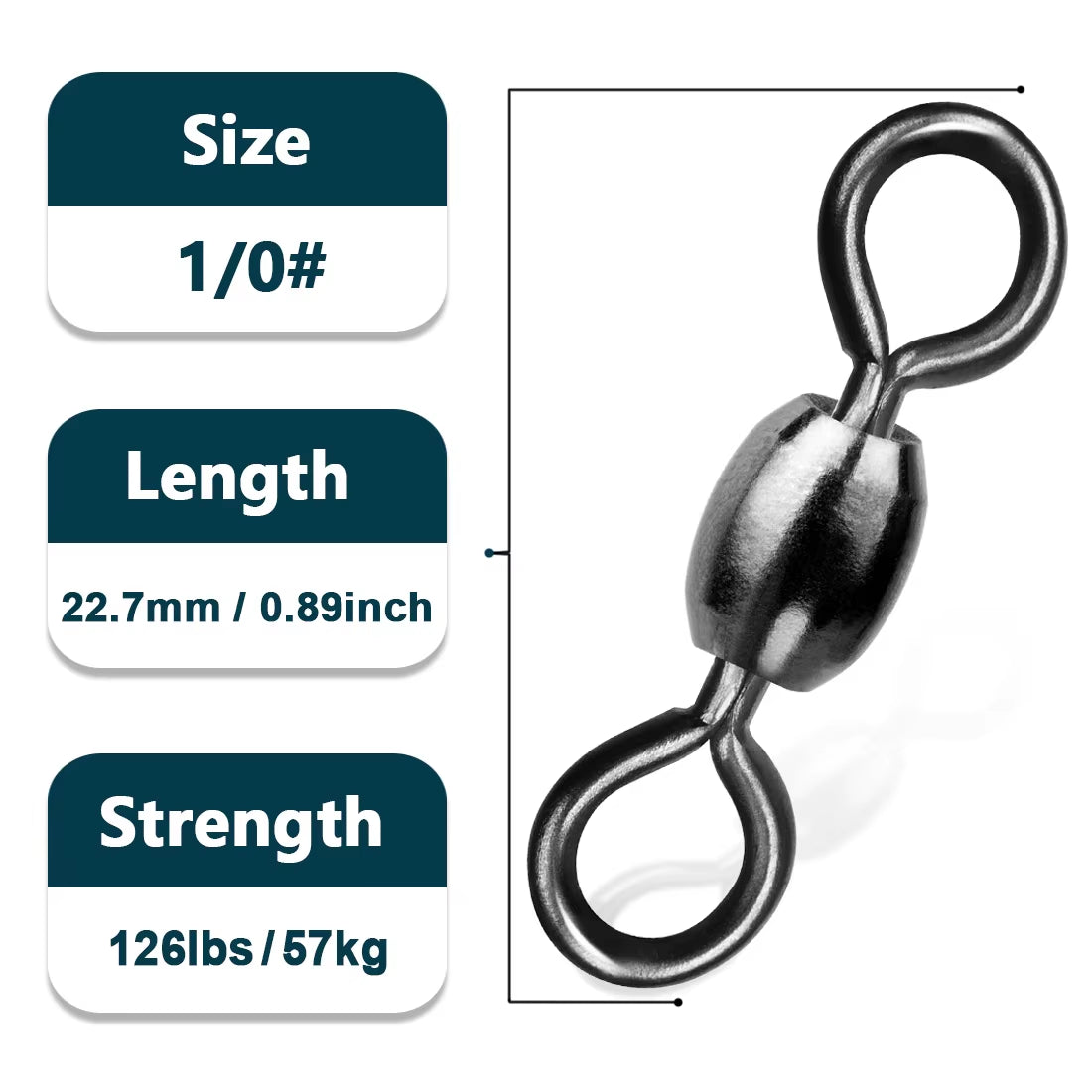 Crane Swivels 50~200Pcs Swivels Fishing Tackle Fishing Line Hook Connector Stainless Brass Saltwater Fishing Rolling Accessories